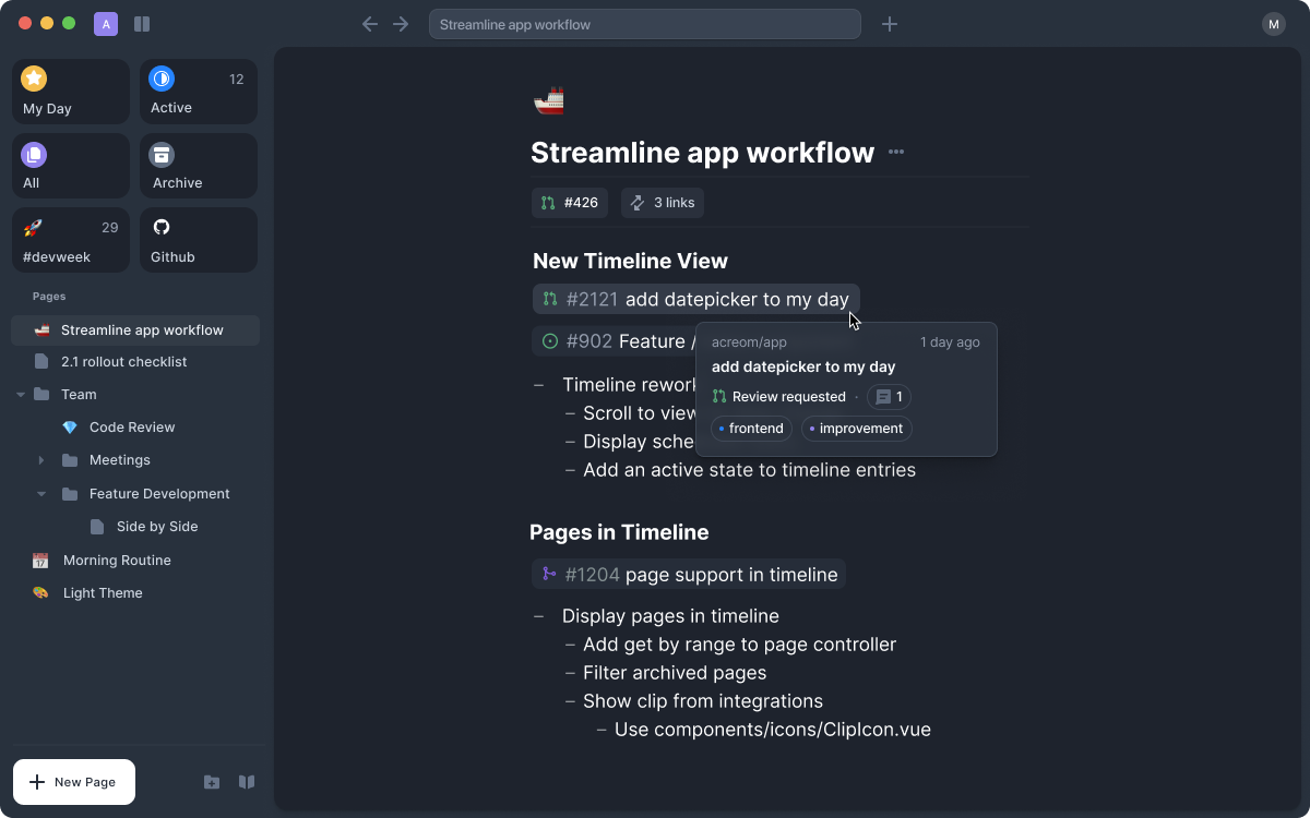 Github feature preview